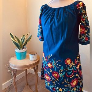 ✨embroidered denim dress✨